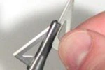 Reinstall sharp replacement blades into the broadhead